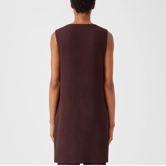 NWT Eileen Fisher Ribbed Organic Cotton Blend Midi Dress - Picture 2 of 6